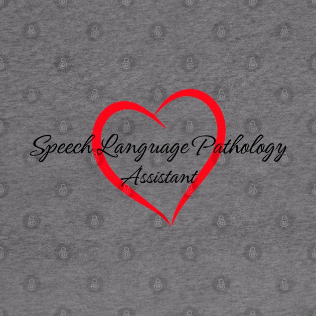 Speech Language Pathology Assistant red heart by Daisy Blue Designs